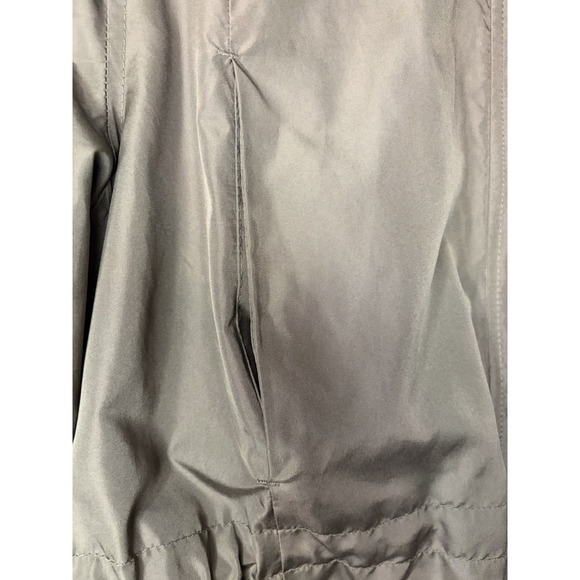 A New Day Jacket Womens XL Green Water Resistant Hooded Parka Raincoat Pockets - Picture 10 of 15